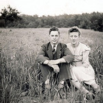 couple with motorcycle