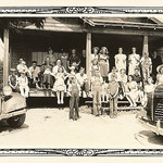 family on porch of the Hoyle home