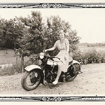 Nell on motorcycle